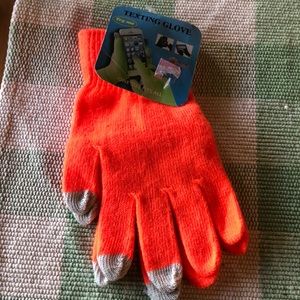 Orange Texting Gloves
